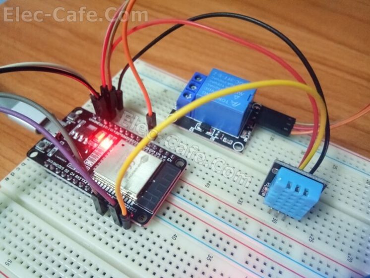 Esp32 Auto Control Fan Using Dht11 Sensor With Lcd Micropython Elec Cafecom 1389